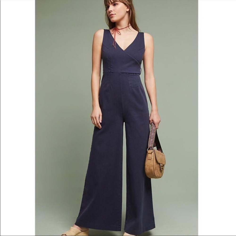 Navy Wrap Jumpsuit 💕